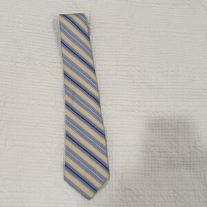 Stafford Classic Blue and Tan Striped Tie